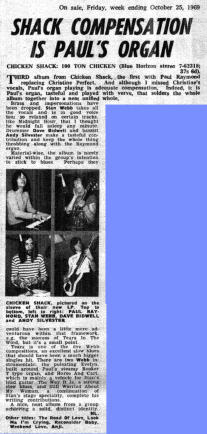 New Musical Express 25 Oct 69